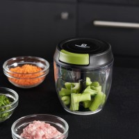 String Vegetable Chopper 4-Cup, Hand Pull Food Processor, Garlic Mincer for Vegetables, Fruits, Meat - BPA-Free