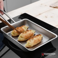 WAGENSTEIGER Stainless Steel Rectangular Fry Pan, 3-Ply, Oven & Dishwasher Safe, Induction Ready, Perfect for Camping