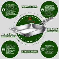 WAGENSTEIGER Stainless Steel Rectangular Fry Pan, 3-Ply, Oven & Dishwasher Safe, Induction Ready, Perfect for Camping