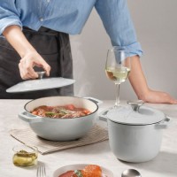 Premium Cast Iron Cocotte Set - 15cm & 21cm, Durable, Non-Stick, Versatile, Oven & Induction Safe