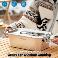 Stainless Steel Camping Pot Set - 4.5L with Tote Bag, Durable, Portable, Versatile Outdoor Cooking Gear