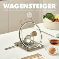 WAGENSTEIGER Foldable Stainless Steel Pot Lid Rest - Compact, Multipurpose, Easy to Assemble Kitchen Stand