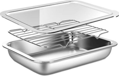 FOOD PREP CONTAINER SET WITH RACK  & TRANSPARENT LID