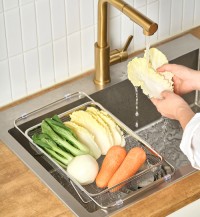 Extendable Over-The-Sink Vegetable Strainer