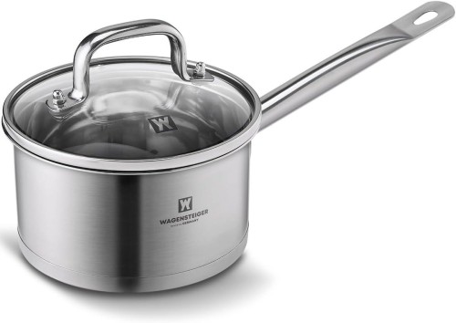 Single Handed 3-Ply Saucepan - SUS304 Stainless Steel, Aluminum Core, Induction Compatible, Dishwasher Safe