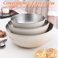 WAGENSTEIGER Stainless Steel Mixing Bowl Set - 3 Sizes, Nesting, Rust-Resistant, Dishwasher Safe