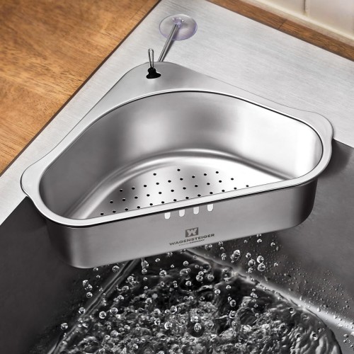 WAGENSTEIGER Stainless Steel Sink Colander - SUS304, Rust-Resistant, Compact, Multipurpose, Durable